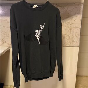 UNO lady on a mustache Charcoal Sweatshirt with Dynamic Graphic